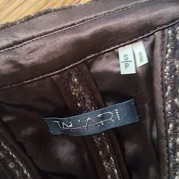 Tahari Tweed Velvet Jacket Size Small Petite - Picture 8 of 8